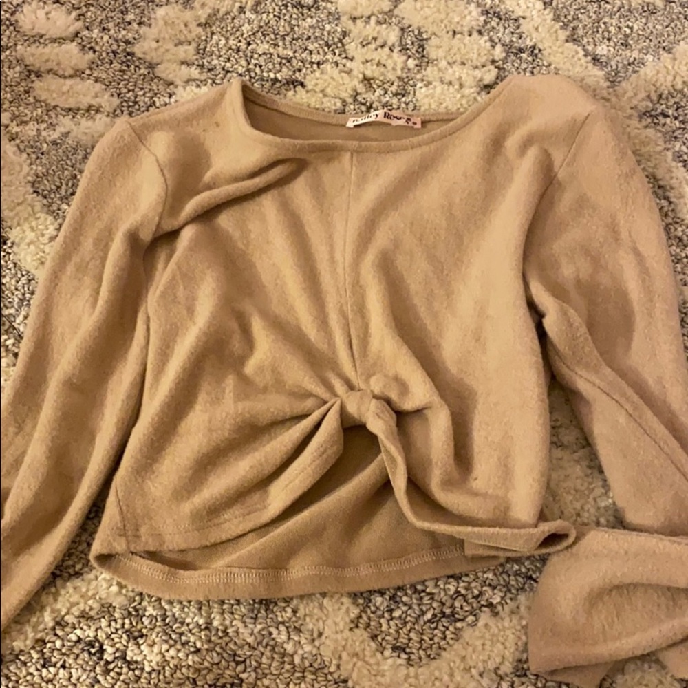 long sleeve cropped sweater